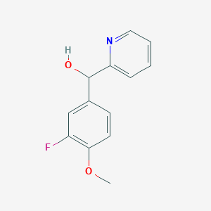 molecular formula C13H12FNO2 B7874577 3-Fluoro-4-methoxyphenyl-(2-pyridyl)methanol CAS No. 1443349-78-7