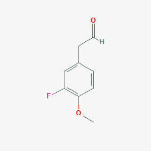 molecular formula C9H9FO2 B7874582 2-(3-Fluoro-4-methoxyphenyl)acetaldehyde 
