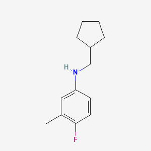 molecular formula C13H18FN B7874588 N-(cyclopentylmethyl)-4-fluoro-3-methylaniline 