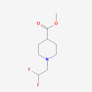 molecular formula C9H15F2NO2 B7874633 Methyl 1-(2,2-difluoroethyl)piperidine-4-carboxylate 