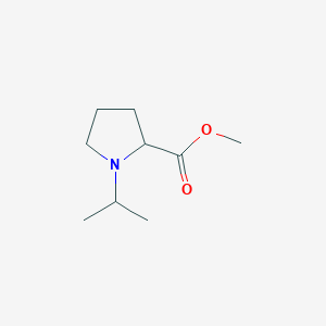 molecular formula C9H17NO2 B7874638 Methyl 1-isopropylpyrrolidine-2-carboxylate 