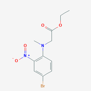 molecular formula C11H13BrN2O4 B7874640 ethyl 2-(4-bromo-N-methyl-2-nitroanilino)acetate 
