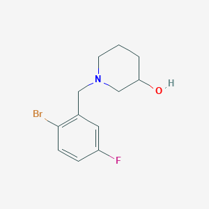 1-[(2-Bromo-5-fluorophenyl)methyl]piperidin-3-ol