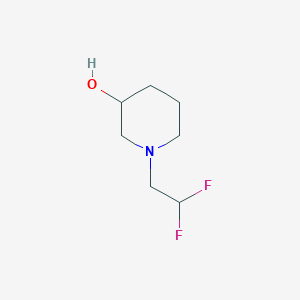 molecular formula C7H13F2NO B7874645 1-(2,2-Difluoroethyl)piperidin-3-ol 