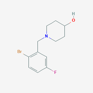 1-[(2-Bromo-5-fluorophenyl)methyl]piperidin-4-ol