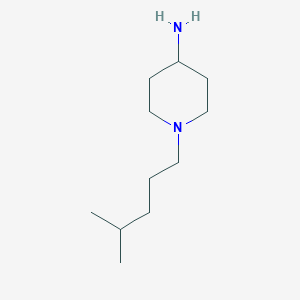 molecular formula C11H24N2 B7874701 1-(4-Methylpentyl)piperidin-4-amine 