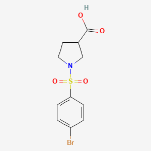 molecular formula C11H12BrNO4S B7874715 1-(4-Bromobenzenesulfonyl)pyrrolidine-3-carboxylic acid 