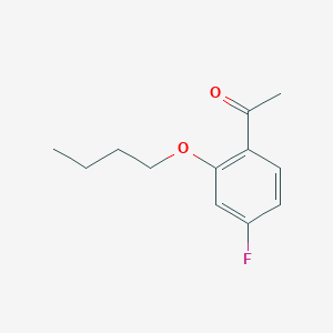 molecular formula C12H15FO2 B7874765 1-(2-Butoxy-4-fluorophenyl)ethanone 