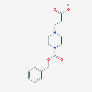 molecular formula C15H20N2O4 B7874823 3-(4-((Benzyloxy)carbonyl)piperazin-1-yl)propanoic acid 