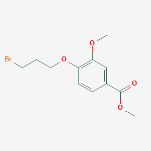 molecular formula C12H15BrO4 B7874829 Methyl 4-(3-bromopropoxy)-3-methoxybenzoate 