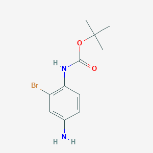 molecular formula C11H15BrN2O2 B7874833 (4-Amino-2-bromo-phenyl)-carbamic acid tert-butyl ester 