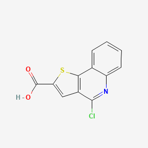 molecular formula C12H6ClNO2S B7874846 4-Chlorothieno[3,2-c]quinoline-2-carboxylic acid 