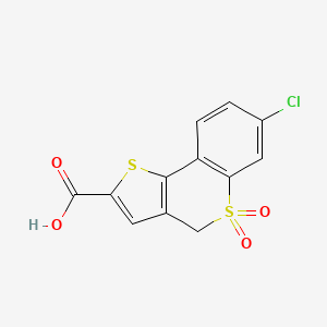 molecular formula C12H7ClO4S2 B7874847 7-chloro-4H-thieno[3,2-c]thiochromene-2-carboxylic acid 5,5-dioxide 