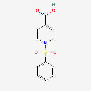 molecular formula C12H13NO4S B7874863 1-(Phenylsulfonyl)-1,2,3,6-tetrahydropyridine-4-carboxylic acid 