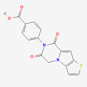 molecular formula C16H10N2O4S B7874870 4-(6,8-dioxo-5,6-dihydrothieno[2',3':4,5]pyrrolo[1,2-a]pyrazin-7(8H)-yl)benzoic acid 