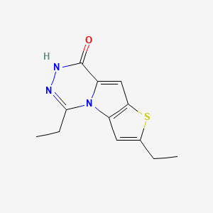 molecular formula C12H13N3OS B7874897 2,5-diethylthieno[2',3':4,5]pyrrolo[1,2-d][1,2,4]triazin-8(7H)-one 