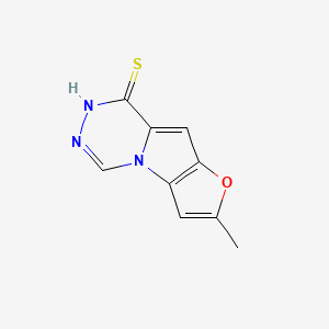 molecular formula C9H7N3OS B7874919 2-methylfuro[2',3':4,5]pyrrolo[1,2-d][1,2,4]triazine-8(7H)-thione 