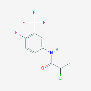 molecular formula C10H8ClF4NO B7874945 2-chloro-N-[4-fluoro-3-(trifluoromethyl)phenyl]propanamide 