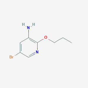 molecular formula C8H11BrN2O B7874962 5-Bromo-2-propoxypyridin-3-amine 