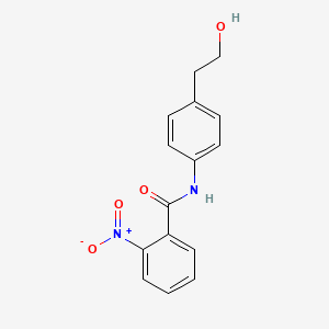 molecular formula C15H14N2O4 B7874965 N-[4-(2-hydroxyethyl)phenyl]-2-nitrobenzamide 