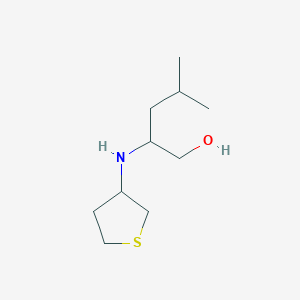 molecular formula C10H21NOS B7875002 4-Methyl-2-((tetrahydrothiophen-3-yl)amino)pentan-1-ol 