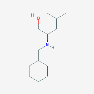 molecular formula C13H27NO B7875009 2-[(Cyclohexylmethyl)amino]-4-methylpentan-1-ol 