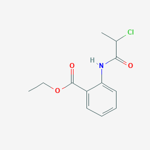 molecular formula C12H14ClNO3 B7875011 Ethyl 2-[(2-chloropropanoyl)amino]benzoate 
