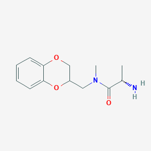 molecular formula C13H18N2O3 B7875034 (S)-2-Amino-N-(2,3-dihydro-benzo[1,4]dioxin-2-ylmethyl)-N-methyl-propionamide 
