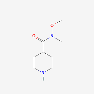 molecular formula C8H16N2O2 B7875039 N-methoxy-N-methylpiperidine-4-carboxamide 