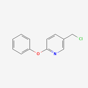molecular formula C12H10ClNO B7875056 5-Chloromethyl-2-phenoxy-pyridine 