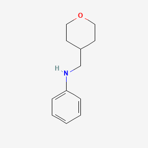molecular formula C12H17NO B7875065 N-(oxan-4-ylmethyl)aniline 