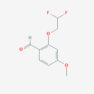 molecular formula C10H10F2O3 B7875082 2-(2,2-Difluoroethoxy)-4-methoxybenzaldehyde 