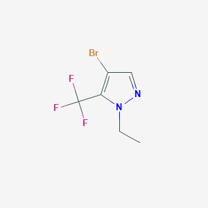 molecular formula C6H6BrF3N2 B7875094 4-bromo-1-ethyl-5-(trifluoromethyl)-1H-pyrazole 