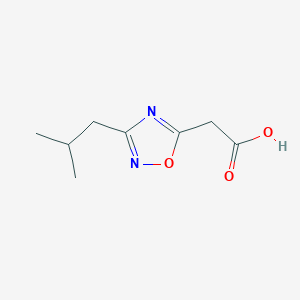 molecular formula C8H12N2O3 B7875106 2-(3-Isobutyl-1,2,4-oxadiazol-5-yl)acetic acid 