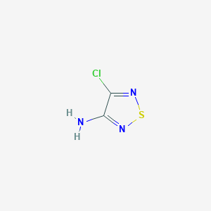 molecular formula C2H2ClN3S B7875123 4-Chloro-1,2,5-thiadiazol-3-amine 