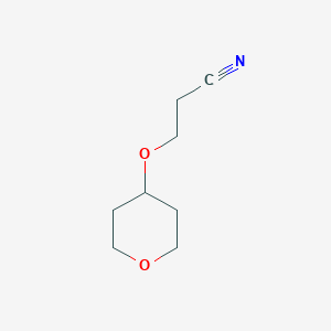 molecular formula C8H13NO2 B7875140 3-(Oxan-4-yloxy)propanenitrile 