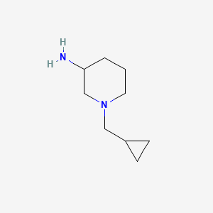 molecular formula C9H18N2 B7875152 1-(Cyclopropylmethyl)piperidin-3-amine 