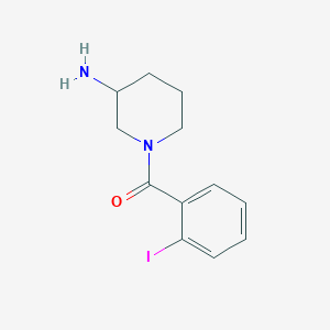 molecular formula C12H15IN2O B7875155 1-(2-Iodobenzoyl)piperidin-3-amine 