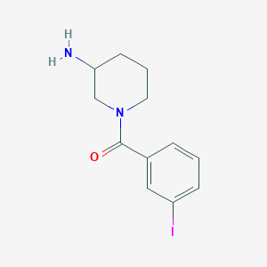 molecular formula C12H15IN2O B7875165 1-(3-Iodobenzoyl)piperidin-3-amine 