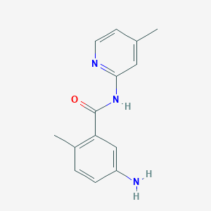 molecular formula C14H15N3O B7875181 5-amino-2-methyl-N-(4-methylpyridin-2-yl)benzamide 