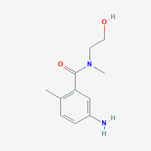 molecular formula C11H16N2O2 B7875186 5-amino-N-(2-hydroxyethyl)-N,2-dimethylbenzamide 