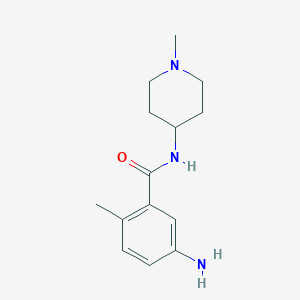 molecular formula C14H21N3O B7875198 5-amino-2-methyl-N-(1-methylpiperidin-4-yl)benzamide 