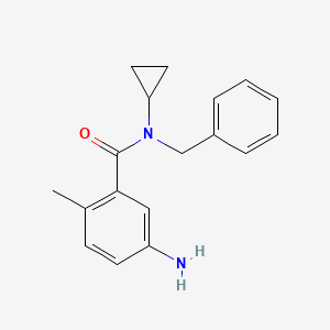 molecular formula C18H20N2O B7875205 5-amino-N-benzyl-N-cyclopropyl-2-methylbenzamide 