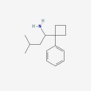 molecular formula C15H23N B7875220 3-Methyl-1-(1-phenylcyclobutyl)butylamine 
