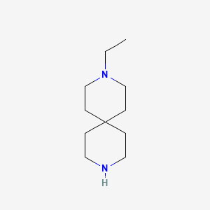 molecular formula C11H22N2 B7875259 3-Ethyl-3,9-diazaspiro[5.5]undecane 