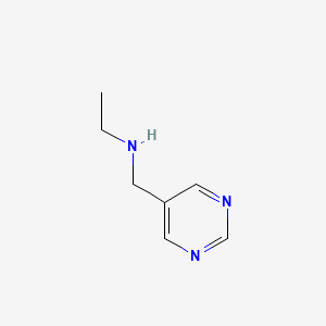 molecular formula C7H11N3 B7875271 Ethyl[(pyrimidin-5-yl)methyl]amine 