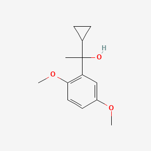 molecular formula C13H18O3 B7875354 1-Cyclopropyl-1-(2,5-dimethoxyphenyl)ethanol 