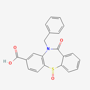 molecular formula C21H15NO4S B7875454 5-Benzyl-6,11-dioxobenzo[b][1,4]benzothiazepine-3-carboxylic acid 