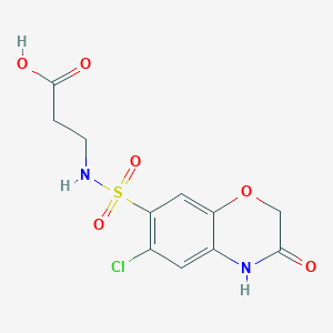 N-[(6-chloro-3-oxo-3,4-dihydro-2H-1,4-benzoxazin-7-yl)sulfonyl]-beta-alanine