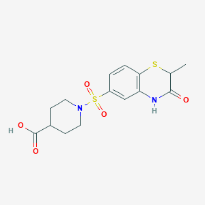 1-[(2-methyl-3-oxo-3,4-dihydro-2H-1,4-benzothiazin-6-yl)sulfonyl]piperidine-4-carboxylic acid